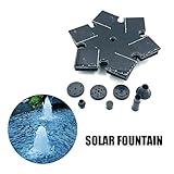 Mehrere Anwendungen: Dieser neue Solarpumpenbrunnen ist perfekt für Vogelbad, Fischbecken, kleinen Teich, Pool, Garten, Terrasse, Rasen, Wasserzirkulation für Sauerstoff.