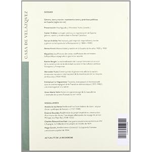 Mélanges de la Casa de Velazquez, Tome 42 N° 2, Novemb : Genre, sexe et nation : représentations et pratiques politiques en Espagne (XIXe-XXe siècles )