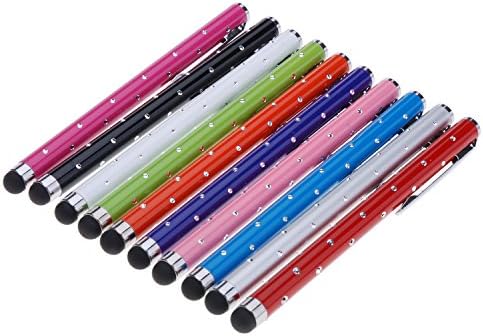 tinxi® 10-pack universal stylus pen touch pen stylus in different colors rhinestone design for all devices with capacitive touch screen Smartphone PDA Tablet PC as Apple iPhone 4s 4 5 6 5s Samsung Galaxy S2 S3 S4 S5 S3 S4 mini i8190 Galaxy mini S5830 S5360 S5830i Note 3 Alcatel One Touch Pop C7 Nokia Lumia 630 Sony Xperia LG Google Nexus HTC Huawei / iPad Air iPad mini 2 Samsung Galaxy Tab 4 2 Table 3 Table 3 lite 7.0 10.1 P5200 Acer Iconia A510 A511 A700 B1 Odys Sony Asus, Lenovo and many others ..