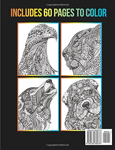 Adult Coloring Books: Awesome Animal Designs and Stress Relieving Mandala Patterns for Adult Relaxation, Meditation, and Happiness: Volume 2 (Awesome Animals)