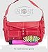 Detangling Brush with Mirror- No Tangle & Pain- Anti Static Soft Bristle- Massaging & Straightening Detangler- Rubberized Grip- Cool/ Cute Colors- Wet & Dry Detangle Comb- For All Hair Types (Pink) …
