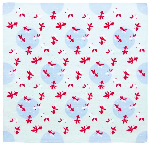 Preisvergleich Produktbild Japanisches Tuch Miyamoto Furoshiki 50x50cm Goldfisch