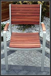 Amazon.de: Scancom Lynx Stapelstuhl, Aluminium, Edelholz, FSC