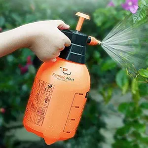 Fennec Mart M Logo Pump Pressure Lawn Sprinkler Water Mister Spray Bottle for Herbicides, Pesticides, Fertilizers, Plants Flowers for Garden (2 L, Multicolour)