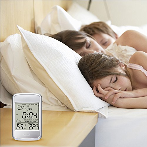Hygrometer / Thermometer Digital, Monitor-Innenluftfeuchtigkeit, Digital Thermo-hygrometer, nach Hause Wetterstation mit LCD-Anzeige, Wecker, Uhrzeit, Kalender. - 6