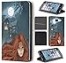 Price comparison product image Coverfix Premium Flip Case PU Leather Flip Case Cover Case for Samsung Galaxy S8 715 Cartoon düster Frau mit Rotem Haar