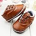 Etosell Unisex Toddler Leather Pram Crib Shoes Lace Up Soft Sole Anti-slip Sneaker 0-18M (12/6-12 Months, Coffee)