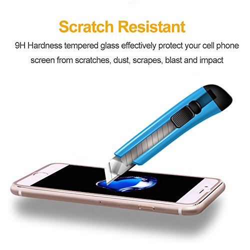 iPhone 7 Panzerglas, VIUME 9H Hartglas Schutzfolie HD Displayschutzfolie Panzerglasfolie Handy Schutzglas Glasfolie Schutzfolie Panzerfolie Glas 3D touch kompatibel 4.7″ (Metall Gold ) - 4