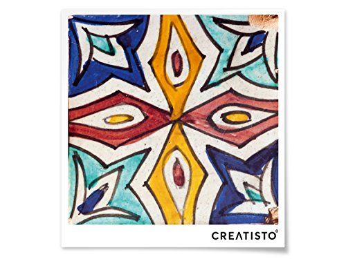 Küche Bad Fliesenaufkleber Folie Sticker | Fliesendekor Badfliesen Fliesenposter Kellerfliesen | 10×10 cm Muster Ornament Spanish Tile 4 – 1 Stück - 3