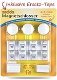 Unsichtbare Kindersicherung Magnetschloss für Schrank und Schubladen, Montage ohne Schrauben, Baby Schranksicherung Schubladensicherung mit Magnet