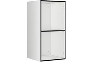 ‎BMG MÖBEL BMG Möbel Schranksystem Modul+ offen oder geschlossen Aufbewahrung individuell montierbar als Regal oder Schrankset Lowboard oder Sideboard wandhängend (ohne Front, 38 x 76 cm Tür)