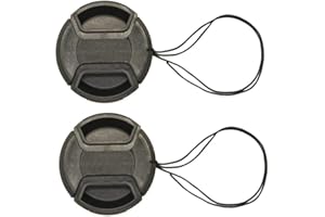 KOMET EF-M 15-45mm Lens Cap for Canon M50ii w/EF-M 15-45mm IS STM Lens, for Sony A7C w/FE 24mm F2.8 40mm 50mm F2.5 G Lens (2-Pack)