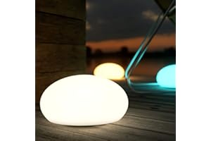 SOLAR CENTRE Shapelights® Indoor Outdoor USB Chargeable Solar Powered Colour Changing Mood Lights (Mini Pebble 24cm)