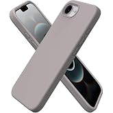 URUCHI iPhone 17e / 16e ile Uyumlu Kılıf, İ&ccedil;i Kadife Kaplamalı İnce Sıvı Silikon Tam Koruma Yumuşak Jel Silikon Kapak, Gri
