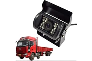 電気エキスパート Cocar Camion Vista frontale Telecamera Impermeabile Visione Notturna Robusto Infrarossi CCD HD CCTV per Camion Auto e Furgoni MWS Non-Immagine Speculare Senza Linee di Parcheggio Assistenza - DC 12v-24v 32FT Video Cavo