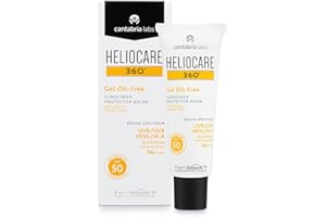 Cantabria Labs - Heliocare 360º Gel Oil-Free SPF 50-50ml - Gel - Piel Grasa o con tendencia acnéica - Protección Solar Avanzada Antioxidante