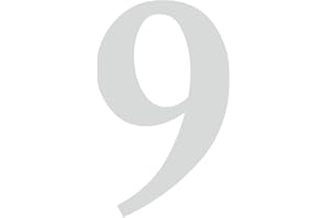 ISECUR Autocollant numéro 9 en argent - Hauteur : 10 cm - Numéro de maison autocollant - Chiffre à coller pour l'extérieur, boîte aux lettres, porte - Résistant aux intempéries - KFZ_479_9