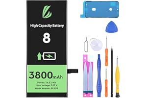 LL TRADER Akku für iPhone 8, 3800 mAh hohe Kapazität 0 Zyklus Ersatzakku für iPhone 8 mit Komplettem Set Reparaturwerkzeug