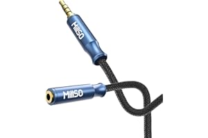 MillSO Headphone Extension Cable 3.5mm Male to Female 4 Pole TRRS Extension Cable [Nylon Braid] Stereo Aux Extension Cable Audio Cord Extender for PC, Smartphone, Speaker - Young Series (4ft/1.2m)