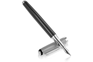 Cobee® Penna stilografica in metallo, punta extra da 0,5 mm, per calligrafia, scrittura liscia, penna di lusso, per uomini e donne, per diari, scuola, ufficio, regalo (verde)