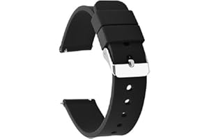 NTEK Silicone Rubber Watch Bands, Quick Release Sport Watch Replacement Straps, Universal Smart Watch Band, Buckle Smart Watch Straps Sport Watchbands Wrist Straps for Men Women