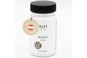 ‎ACT1 JUST BE NADH - Act1 - Energie & Konzentration - Unterstützt die Zellregeneration. Verbessert die Aufmerksamkeit, Konzentration & das Gedächtnis. Stärkt das Immunsystem. Longevity. 55+ Formel