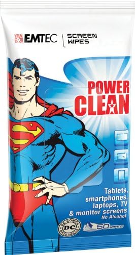 EMTEC SuperMan Cleaning Wipes for Tablet Screens