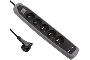 Electraline 35619 Listwa Zasilająca, Szary, 2 m