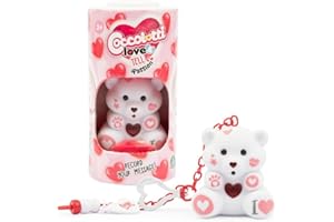Coccolotti Love&Tell Passion - Orsetto Bianco, Con Funzione Registrazione e Portachiavi Charm, Animali Interattivi Giocattolo,Per Bambini 4 Anni +, Giochi Preziosi