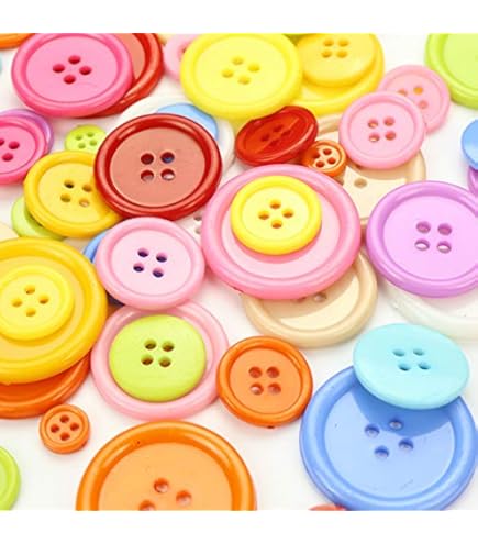 Bottoni In Legno Per Fai Da Te - Confezione Da 40 Pezzi Colorati Per Cucito E Craft - Foto 3