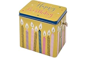 LAMBERTZ AACHENER PRINTEN- UND SCHOKOLADENFABRIK Happy-Birthday-Spieluhrdose gefüllt mit 250g (1 Packung) Gebäckmischung. Melodie: Happy Birthday. Dosengröße: 11,8cm x 12 cm x 8,8cm