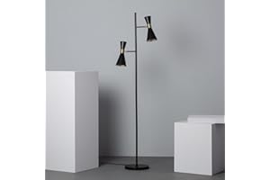 LEDKIA LIGHTING Lámpara de Pie de Metal 2 Focos Jigger Decoración Salón, Habitación, Dormitorio