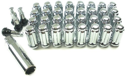 West Coast Accessories W5814ST 14 mm x 1.5" Spline Closed End Truck Wheel Lug Nut Installation Kit - 8 Lug