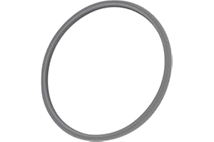 Bahan alamy Pierścień uszczelniający do szybkowaru, części zamienne do szybkowarów, o średnicy wewnętrznej 22 cm, część zamienna, silikonowa uszczelka do szybkowaru, 3 l, 4,5 l, 6,5 l, 8,5 l, szara