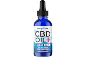HEMPTHY High Strength CBD Oil Drops - Premium Cannabidiol Hemp CBD Oil - CBD Drops with Real Cannabis Oil - CBD for Sleep, Anxiety Relief & Pain - Cannabis Oil for Pain Relief (500mg Mixed Berries)