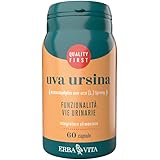 ERBA VITA Integratore Alimentare di Uva ursina - 60 Capsule - Utile al drenaggio dei liquidi e alle funzionalità delle vie ur