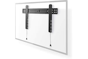 Nedis - Stały uchwyt ścienny do telewizora - 37-70" - Maks. 35 kg - Ultracienki - Automatyczne zamknięcia sprężynowe z szybkozłączkami i wbudowaną ważką - Łatwa instalacja