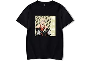 LKY STAR Anime T-Shirt My Hero Academia Merch Unisex Casuale Tee Todoroki Shoto Cosplay Estate Manica CortaTops per Ragazzi Ragazze