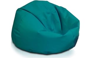 Ecopuf Sakwa M Poltrona Sacco in Ecopelle Pouf Imbottito con Doppia Cerniera Antiperdita 90x50cm