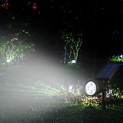 Mpow 2 Stück Gartenleuchten Soleil P2 Superhelle Solarbetriebene Outdoor Spotlight, Wasserdicht für die Hinterhöfe, Gärten, Rasen usw. - 5