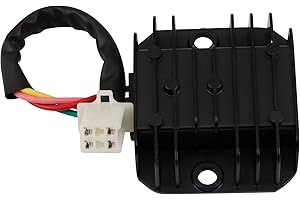 WOOSTAR 4 Fils 12V AC Régulateur de Tension Redresseur Remplacement pour Taotao Lifan CG 125cc 200cc 250cc GY6 125cc 150cc 200cc 250cc Scooter ATV 4 Roues Quad Dirt Pit Bike Go Kart Cyclomoteur