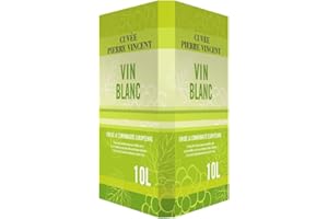 Pierre Vincent - Vin blanc frais et aromatique, Bag-in-Box 10L BIB (1 x 10L)