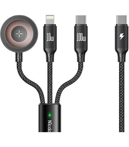mcdodo Cavo USB C magnetico 2 in 1 elastico avvolto C su C cavo di ricarica 100 W, 1,5 m, cavo USB C retrattile, nylon intrecciato tipo C, cavo di ricarica rapida mcdodo Cavo USB C magnetico 2 in 1 elastico avvolto C su C cavo di ricarica 100 W, 1,5 m, cavo USB C retrattile, nylon intrecciato tipo C, cavo di ricarica rapida