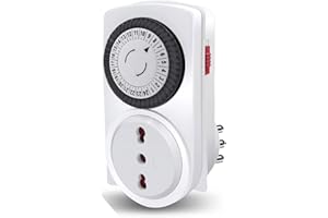 EXTRASTAR Timer presa elettrica,Programmatore Timer meccanico giornaliero,3680 W,250 V