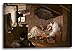Produktbild Carl Spitzweg - Der arme Poet, 60x40 cm, Leinwand auf Keilrahmen gespannt und fertig zum Aufhängen, Stilrichtung: Romantik, Deutsche Romantik, Biedermeier
