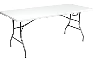 BARGAIN FACTORY 6ft Folding Trestle Table – Heavy-Duty, Portable, Space-Saving Design for Catering, camping, Events, Markets, Outdoor & Indoor Use