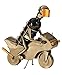 Produktbild Extravaganter Wein Flaschenhalter Motorrad Fahrer aus Metall Höhe 25,5 cm