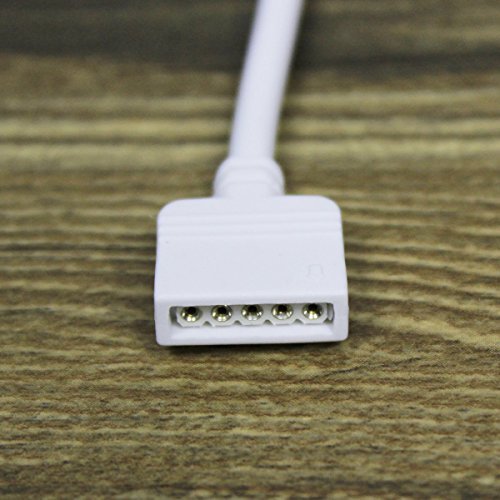 5pin männlichen LED-Lichtleiste Steckverbinder Kabel Kabel für flexible 5050 RGBW RGBWW LED-Streifen-Packung mit 5 Stück - 3