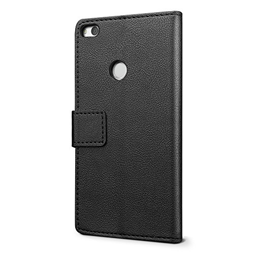 Funda Huawei P8 Lite 2017 SLEO Cartera Carcasa Piel PU Suave Flip Folio Caja Super Delgado  Estilo Libro Soporte Plegable y Cierre Magn  tico  para Huawei P8 Lite 2017 - Negro