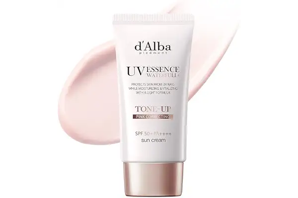 d'alba Loción Solar Tonificante Waterfull SPF50+PA++++ de Trufa Blanca italiana, Crema Solar Teñida con Filtros UV Veganos, Loción Solar Brillante e iluminadora, Skincare Coreano